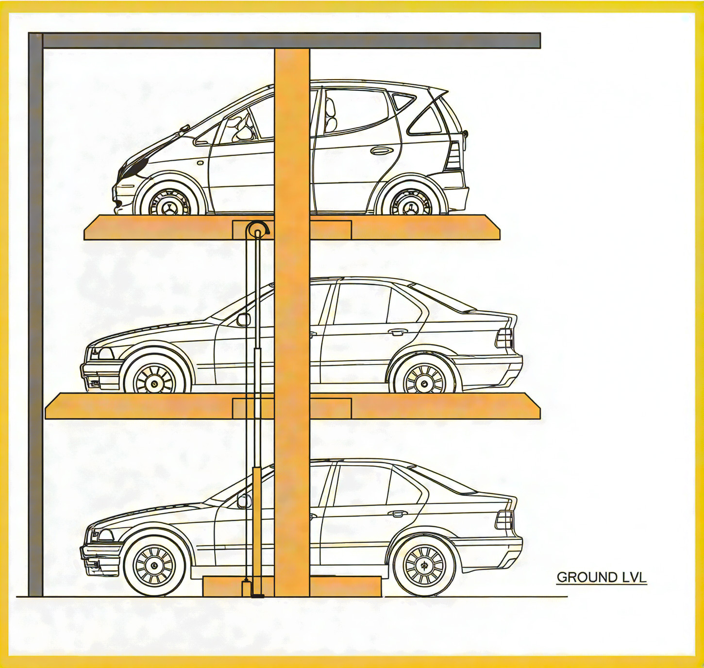 3 Level Parking System
